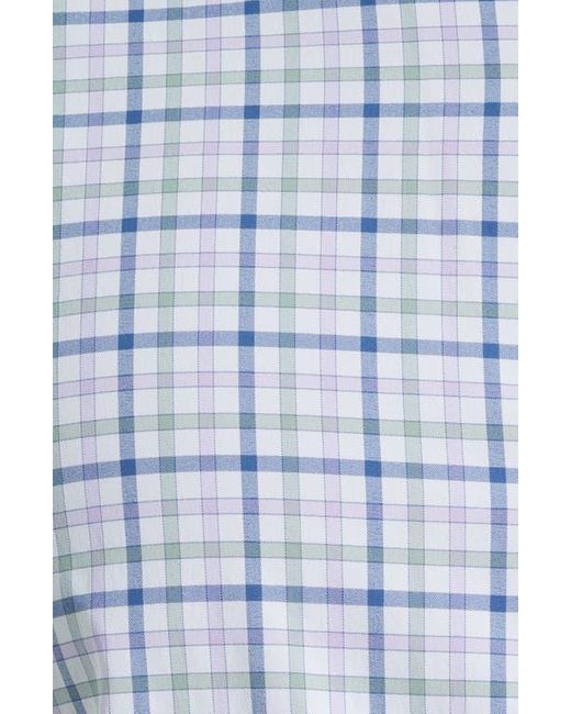 Vineyard Vines Blue Forepeak Tattersall Check Performance Button-Down Shirt for men