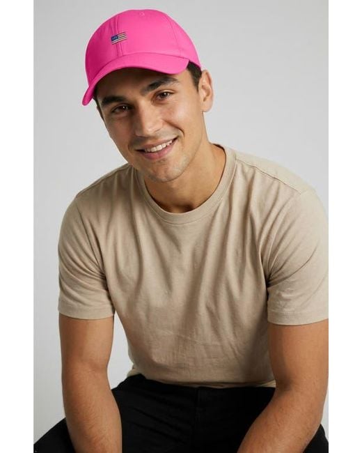 Alix Pink Usa Flag Dad Cap for men