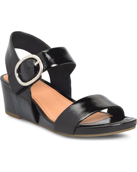 Söfft Black Vaya Wedge Sandal