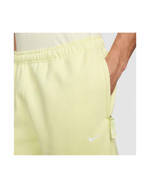 Nike Yellow Solo Swoosh Fleece Sweatpants for men