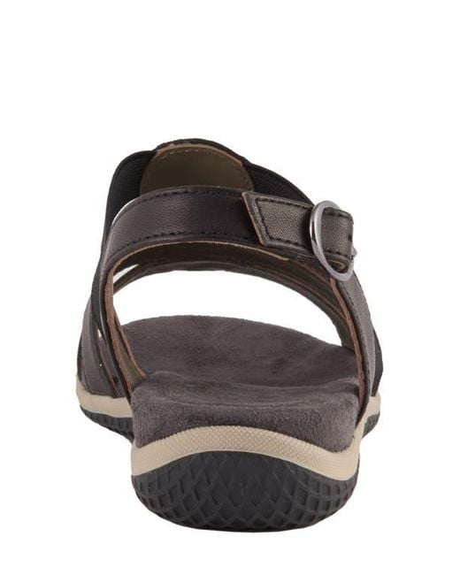 David Tate Black Quilt Slingback Sandal