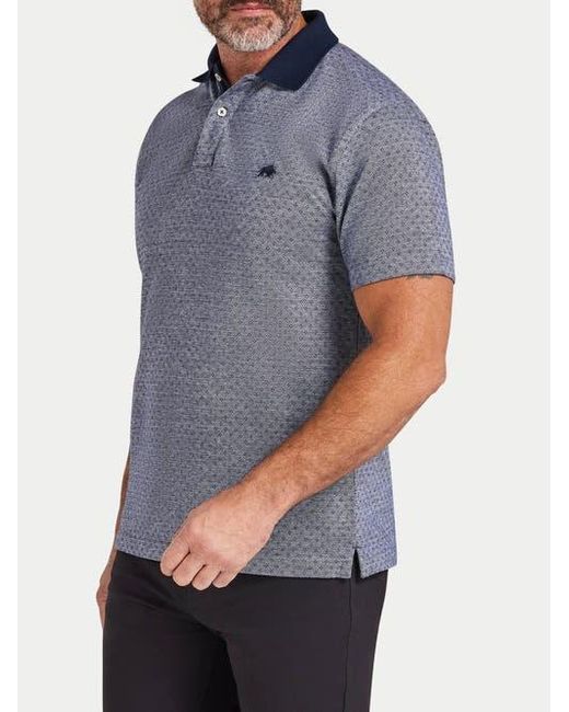 Raging Bull Blue Short Sleeve Dobby Jersey Polo Shirt for men