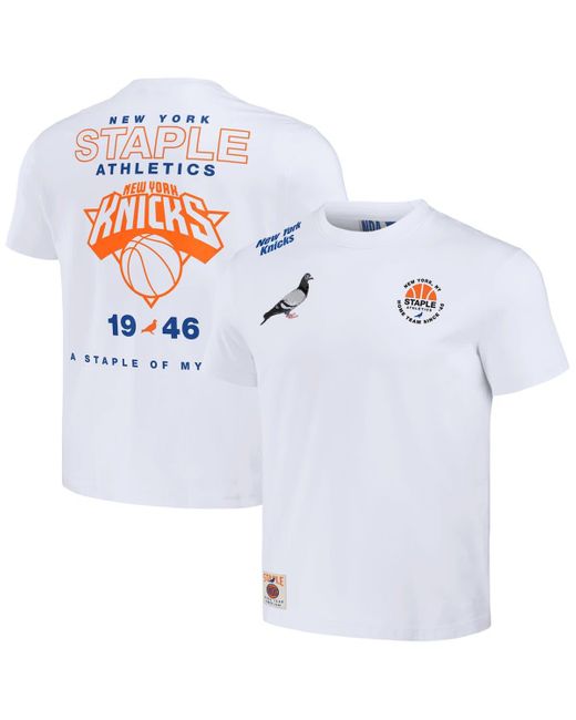Staple White Nba X Cream New York Knicks Home Team T-shirt for men