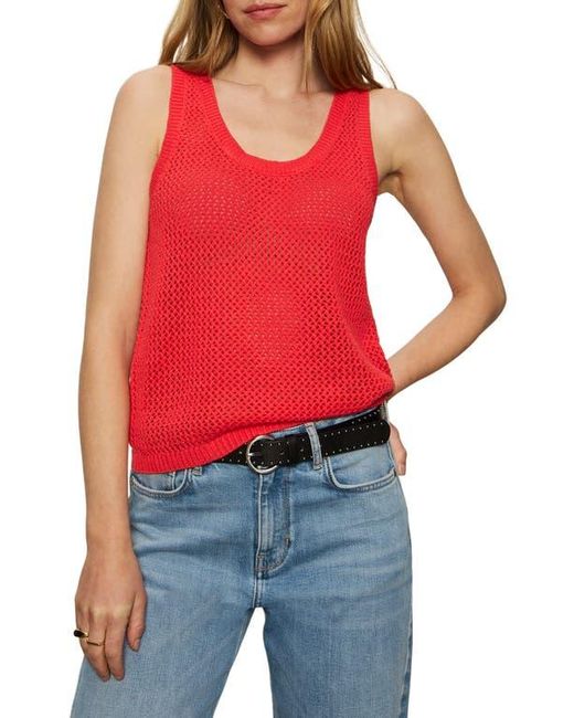 Sanctuary Red Open Stitch Sweater Tank