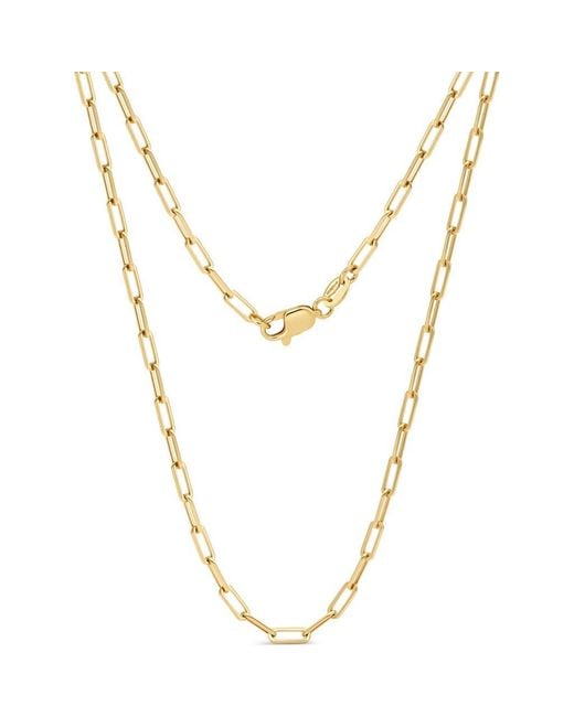 DEVATA Metallic Paperclip Chain Necklace