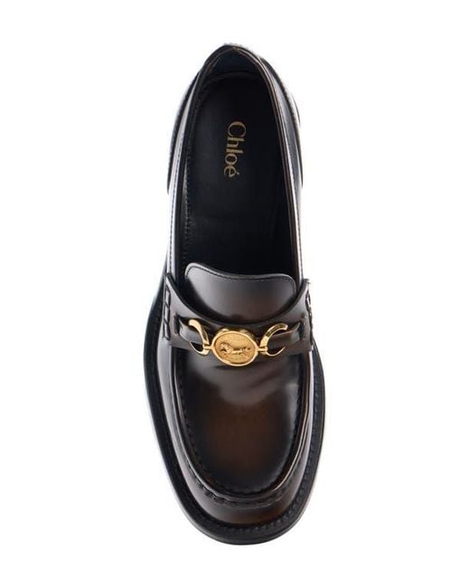 Chloé Black Dakota Loafer Pump