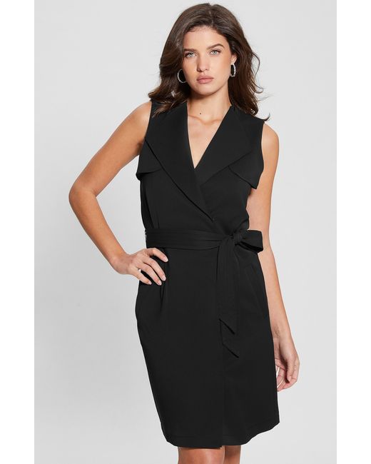 Guess Black Everly Sleeveless Trench Dress