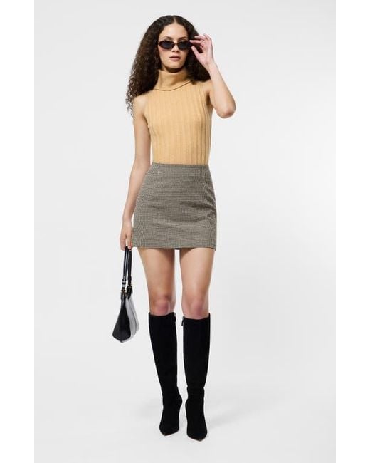 French Connection Multicolor Rib Turtleneck Sleeveless Sweater
