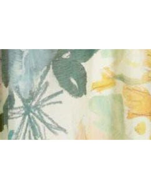 Ted Baker Green Mincia Floral Puff Sleeve Midi Dress