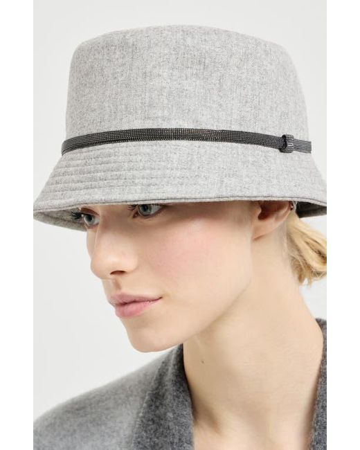 Brunello Cucinelli White Bucket Hat