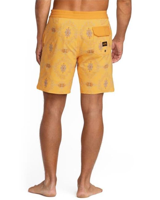 Billabong Yellow Good Times Lo Tide Board Shorts for men
