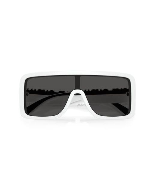 Dolce & Gabbana Black 134Mm Rectangular Shield Sunglasses