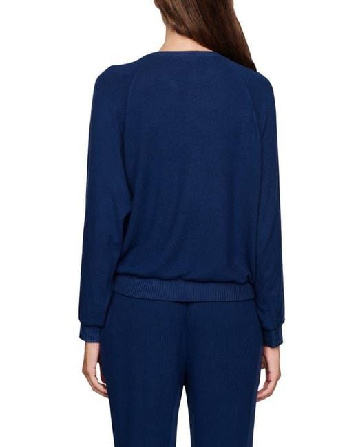 Eberjey Blue Cozy Time Lounge Pullover