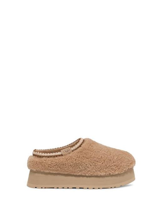 Ugg Brown Tazz Maxi Curly Genuine Shearling Platform Slipper