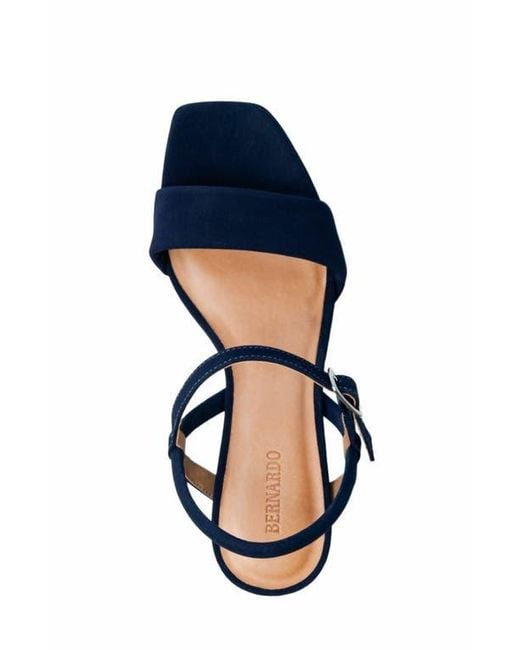 Bernardo Blue Canto Platform Sandal