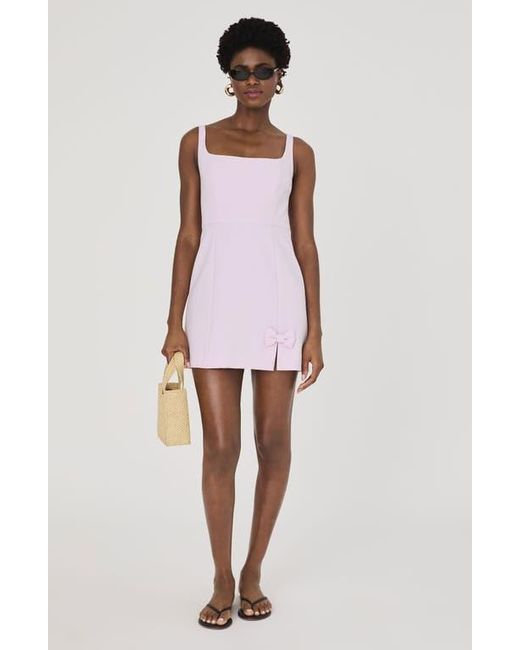French Connection White Whisper Bow Slit Minidress