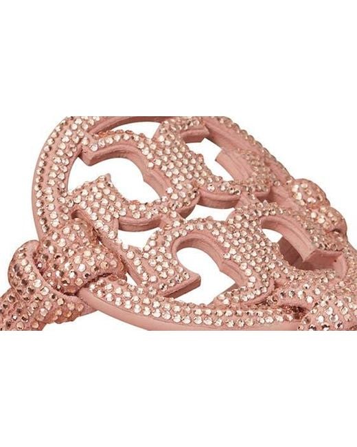 Tory Burch Pink Miller Knotted Pavé Sandal