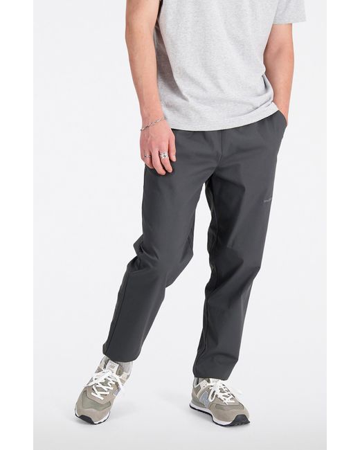 New Balance Athletics Linear Woven Track Pants in Black for Men Lyst