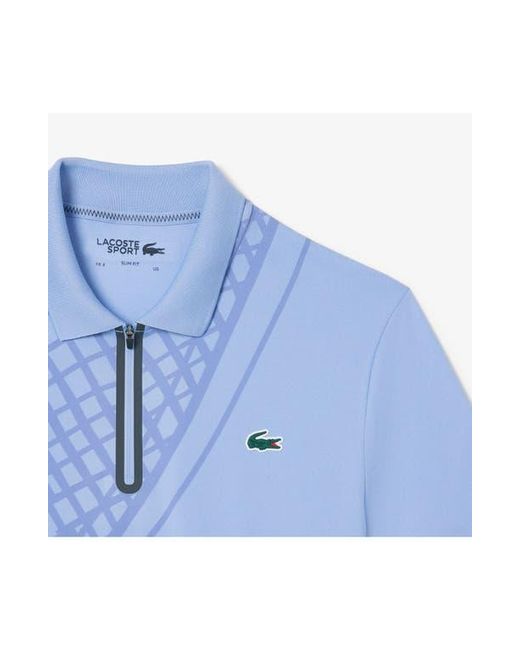 Lacoste Blue Half Zip Polo for men