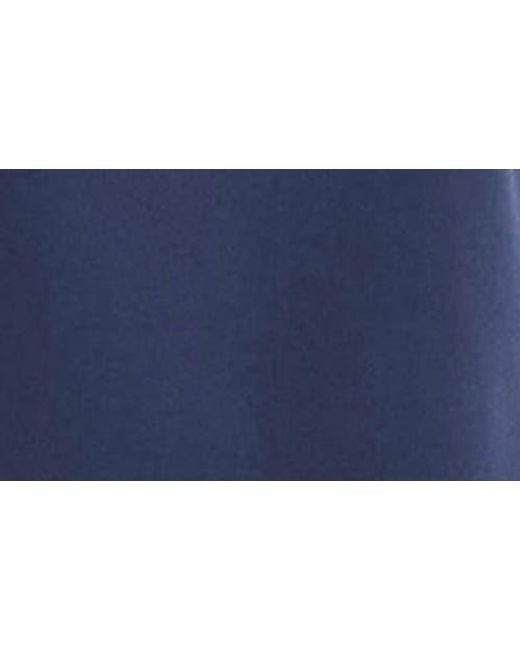 Maggy London Blue Contrast Piped Belted Midi Dress