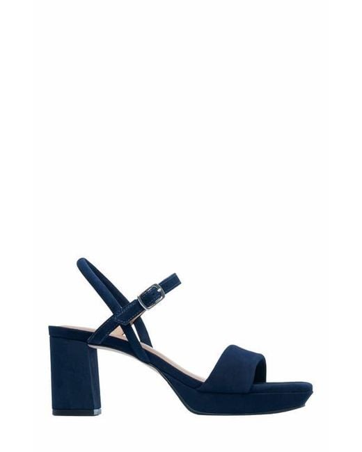 Bernardo Blue Canto Platform Sandal