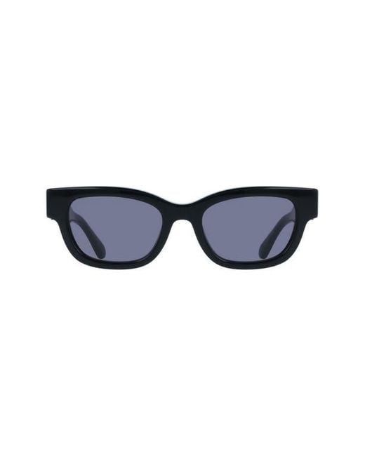 Ferragamo Blue 52Mm Modified Rectangular Sunglasses