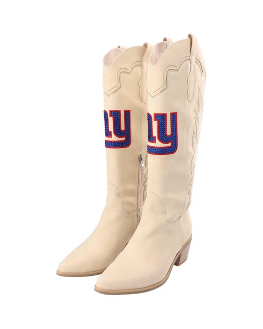 Cuce Natural New York Giants Cowboy Boots At Nordstrom