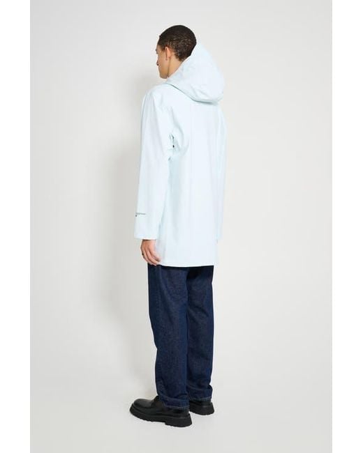 Stutterheim White Stockholm Patch Matte Raincoat