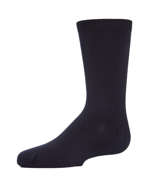 Memoi Blue Basic Modal Crew Socks