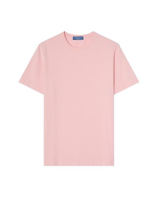 Robert Talbott Pink Stretch Jersey Dean Tee for men