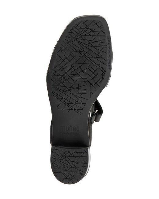 Munro Black Leeland Ankle Strap Sandal