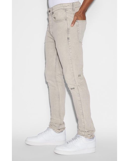 Ksubi White Chitch Pluto Slim Fit Jeans for men