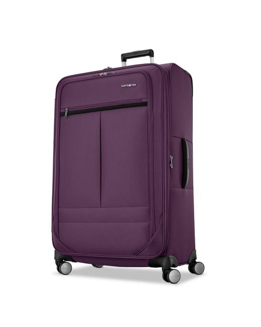 Samsonite Purple Element Softside Expandable 29 Large Checked Spinner Luggage