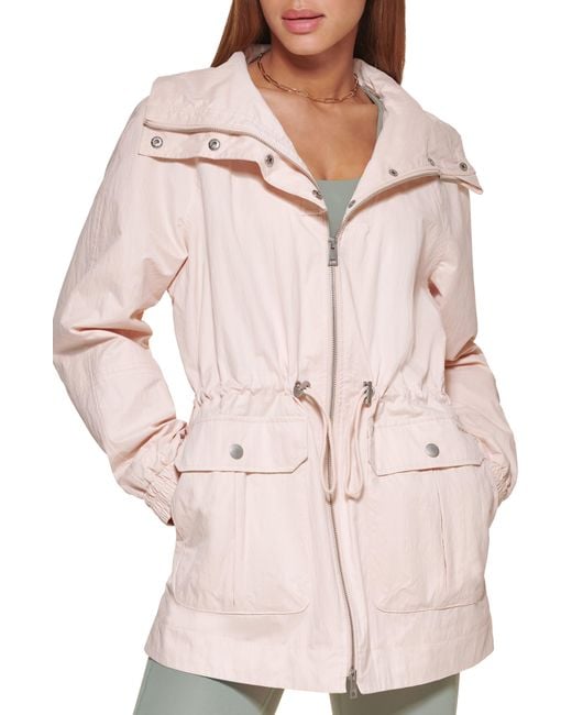 Levi's Cinch Waist Anorak Rain Jacket in Pink Lyst