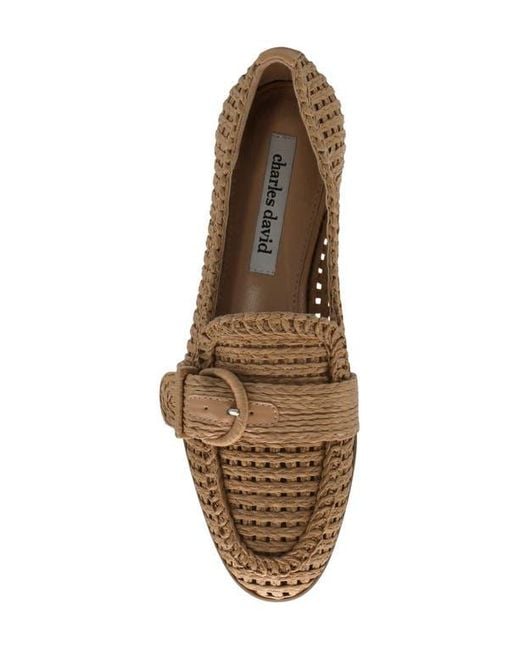 Charles David Brown Follies Raffia Loafer