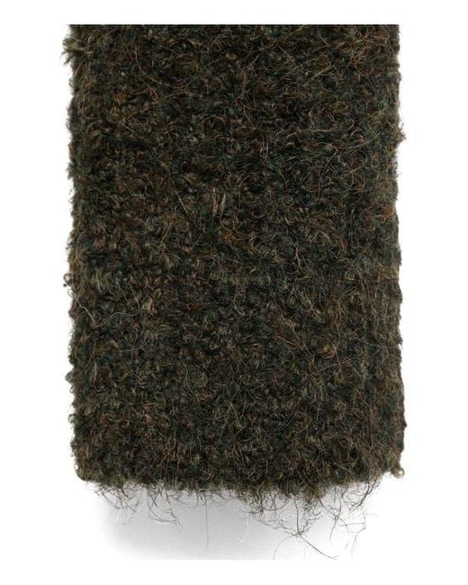 Mango Green Bouclé Sweater