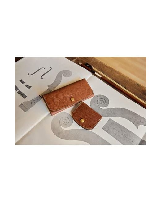 Longchamp Brown Epure Leather Card Case