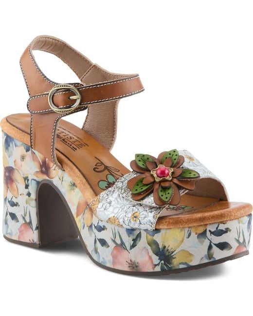 Spring Step Metallic Felis Platform Sandal