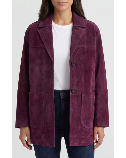 NVLT Purple Patch Pocket Suede Jacket