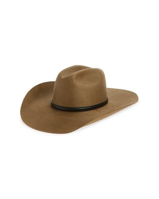 Janessa Leone Brown Nash Wool Fedora