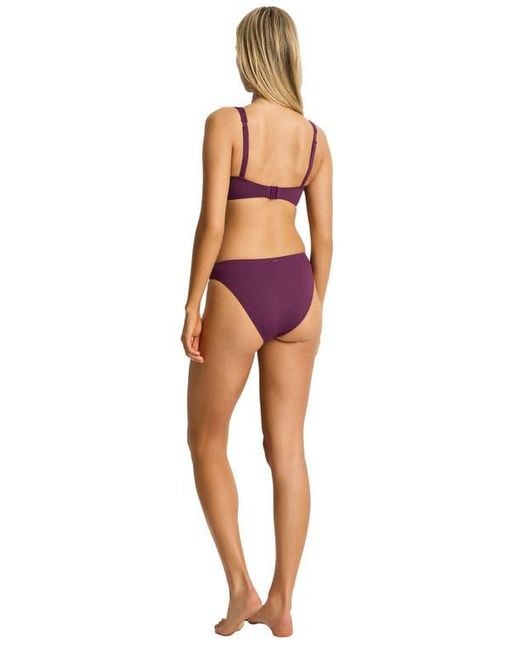 Sea Level Purple Essentials Edit Mid Bikini Bottoms