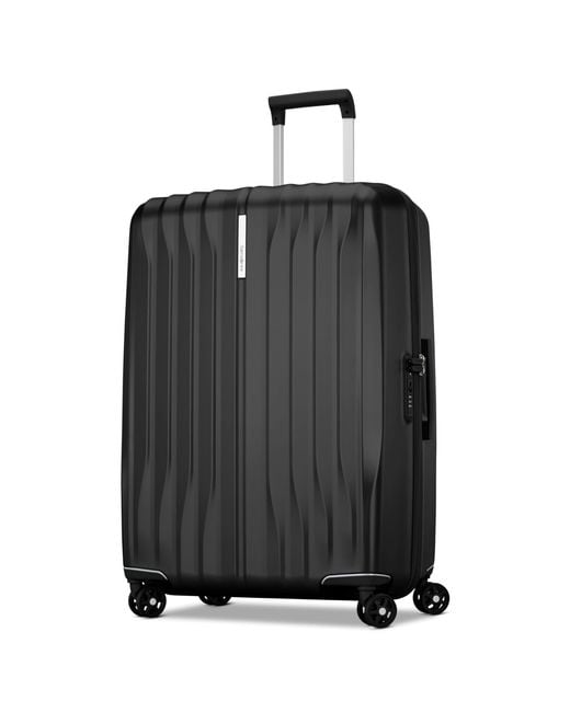 Samsonite Black Uplift Large Checked Hardside Luggage With Spinner Wheels - Airline-approved, Tsa Lock, Adjustable Handle System