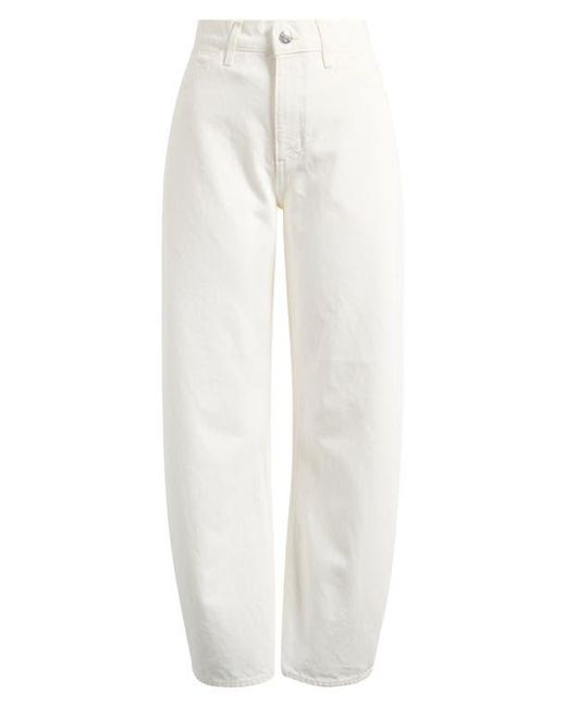 Nili Lotan White Tribeca Barrel Jeans