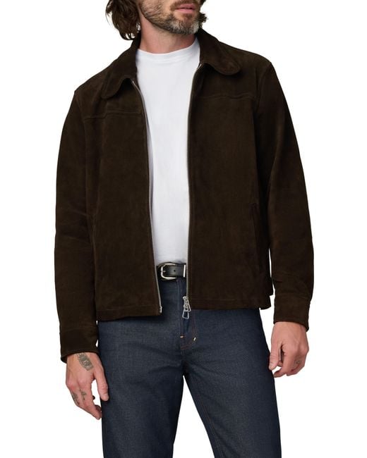 Joe's Jeans Black Suede Zip Jacket for men