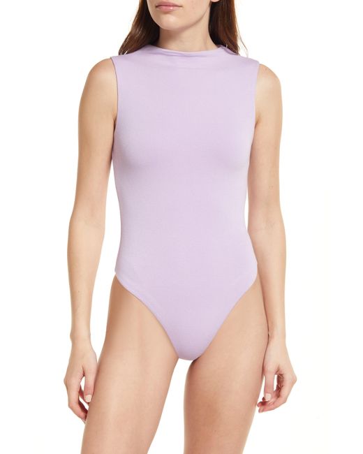 Naked Wardrobe Purple The Nw Sleeveless Bodysuit