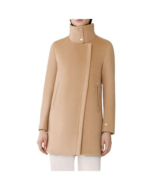 SOIA & KYO Natural Abbi Wool Blend Coat With Removable Quilted Puffer Bib