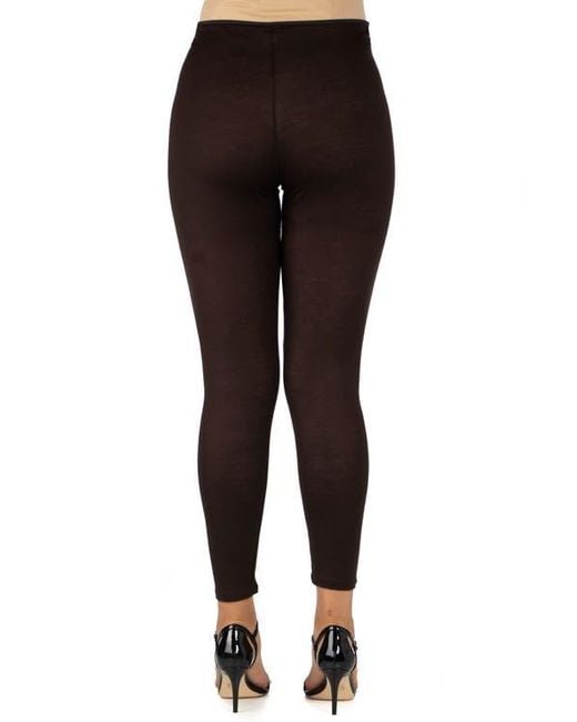 24seven Comfort Apparel Black Maternity Stretch Ankle Length Leggings