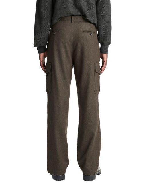 Vince Black Louie Wool Blend Flannel Cargo Pants for men