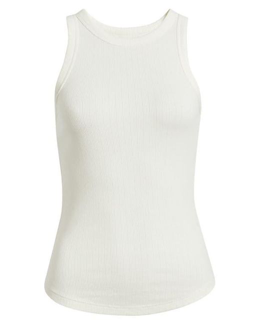 Treasure & Bond Blue Pointelle Rib Crewneck Tank