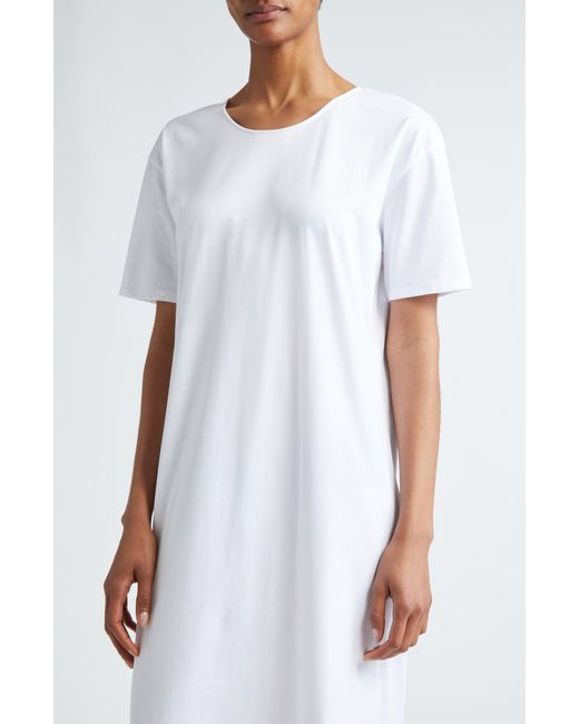 Loulou Studio White Arue Pima Cotton T-shirt Dress